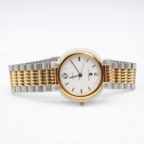J.B Champion Watch Mens Mult-Tone Stainless Steel Quartz Classic White Dial - Picture 5 of 8
